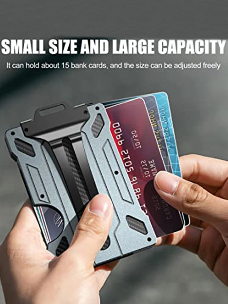 Carbon fiber card clip/badge clip/durable portable money clip/credit card clip with metal clip/suitable for outdoor office polic