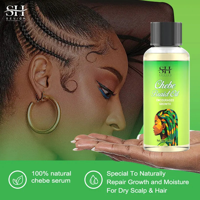 Sevich Chebe Hair Growth Serum Africa Traction Alopecia Chebe Anti Hair Loss Treatment Crazy Fast Hair Growing Oil Hair Care