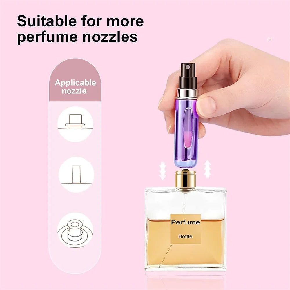 KIMLUD, 5ml Perfume Atomizer Portable Liquid Cosmetics Containers Traveling Mini Alcochol Perfume Refillable Bottles Empty Spray Bottle, KIMLUD Womens Clothes