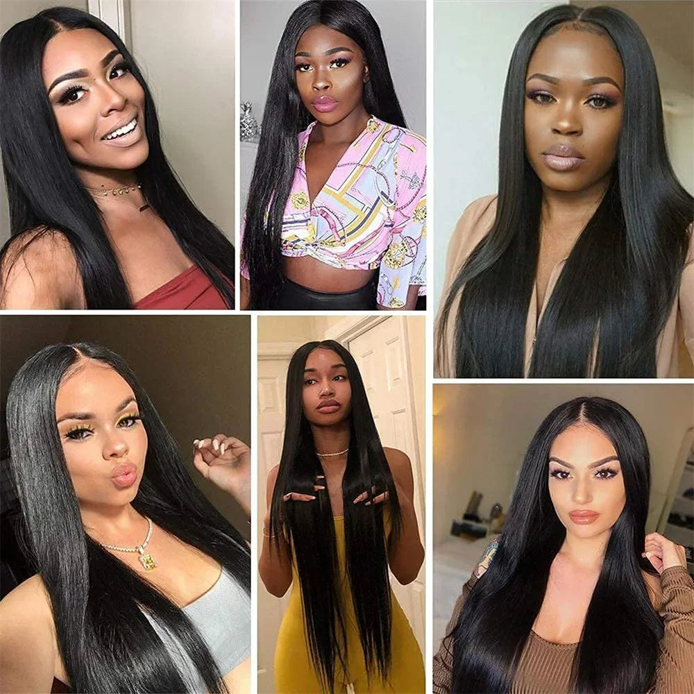 V Part Wigs Body Wave Brazilian Virgin Human Hair Wigs For Black Women Upgrade U Part Glueless Wigs Full Head Clip In Half Wig - KIMLUD