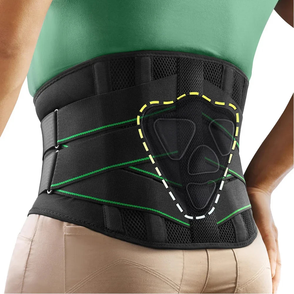 Back Brace for Lower Back Pain Relief Men Women,Breathable Back Support Brace with 3D Lumbar Support Pad for Lifting At Work - KIMLUD