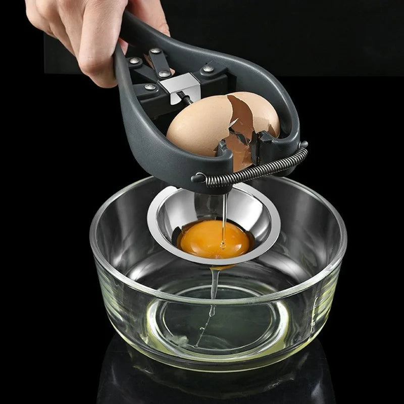 304 Stainless Steel Egg Opener Egg Opener Shelling Kitchen Tool Egg Yolk Egg White Separator Household Kitchen Essentials