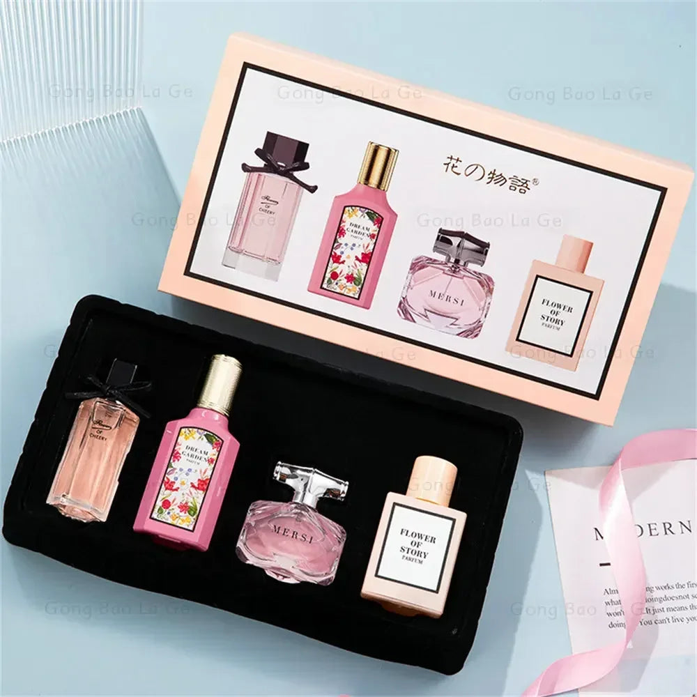 KIMLUD, Floral Scent Gift Box 110ml Four Piece Set Women Духи Fragrance Perfume Balminess Pheromone Eau De Parfum Floral Scent Toilette, KIMLUD Womens Clothes