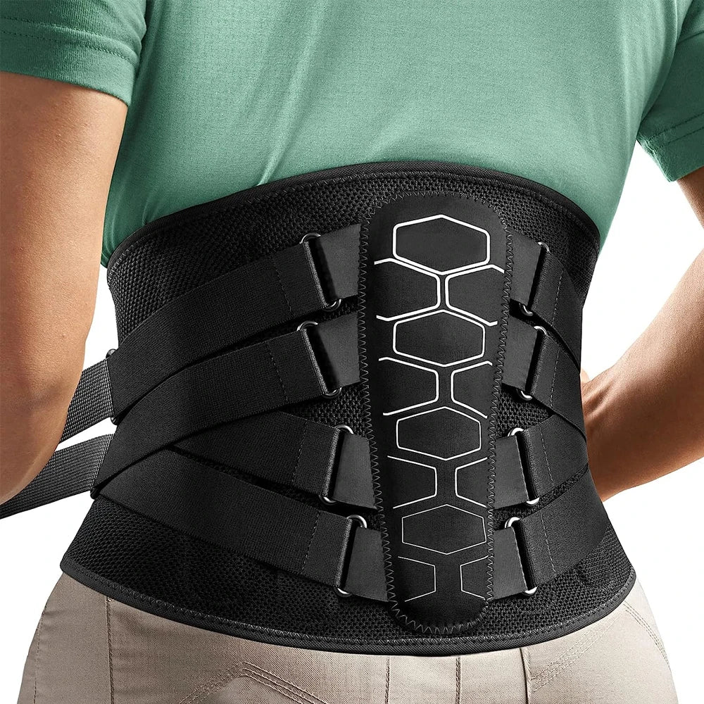 KIMLUD, Back Brace for Lower Back Pain Women/Men,Back Support for Heavy Lifting with Ergonomic Lumbar Pad,Breathable Lumbar Support Belt, Black / S, KIMLUD APPAREL - Womens Clothes