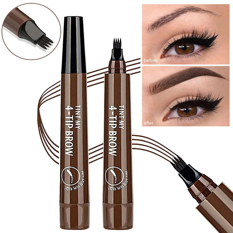 KIMLUD, 4 Point Eyebrow Pencil Maquillajes Para Mujer Waterproof Liquid Eyebrow Pen Makeup Long Lasting Cosmetic Microblade Brow Pencil, KIMLUD Womens Clothes