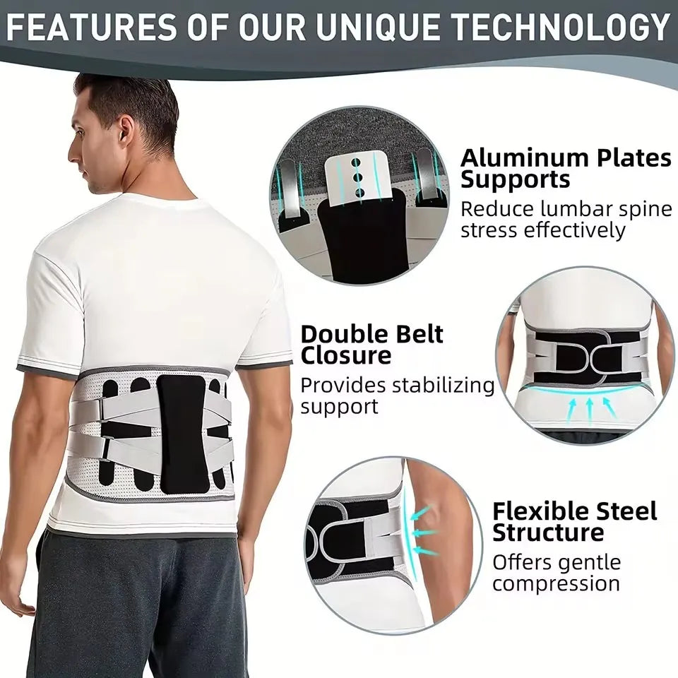 KIMLUD, Back Brace Support Belt For Lower Back Pain Relief Adjustable Men Women Waist Lumbar Support Sciatica Scoliosis Herniated Disc, KIMLUD Womens Clothes