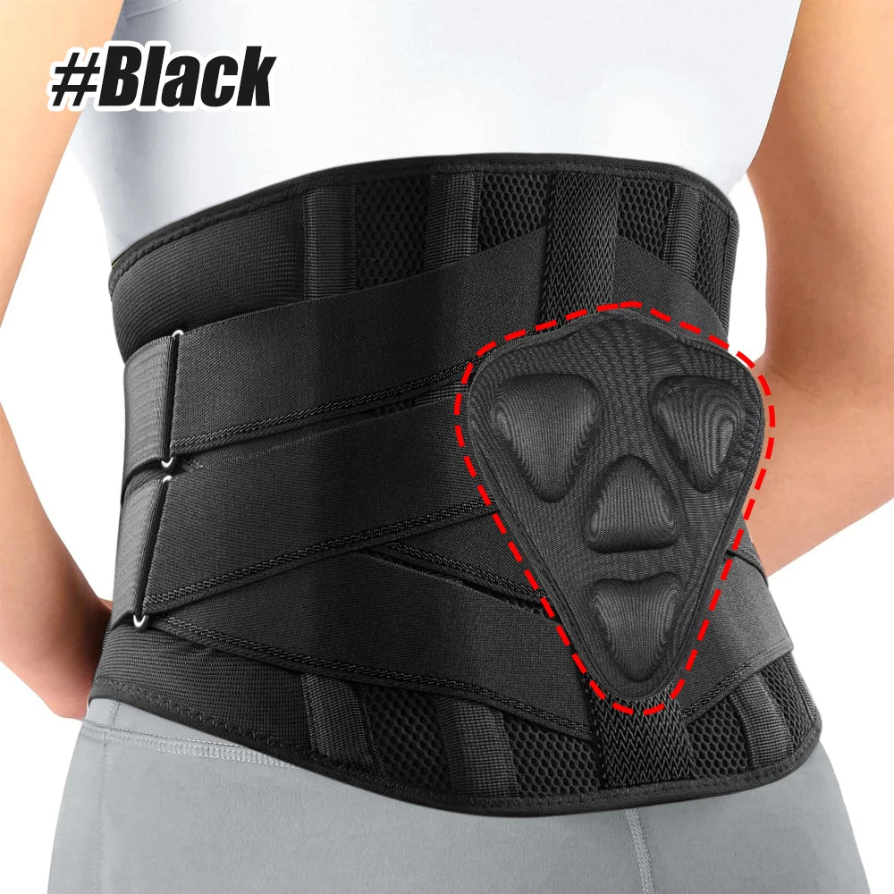 KIMLUD, Breathable Lower Back Support Belt Pain Relief with 7 Stays for Heavy Lifting Herniated Disc, Sciatica, Scoliosis, Men and Women, Black / S, KIMLUD APPAREL - Womens Clothes