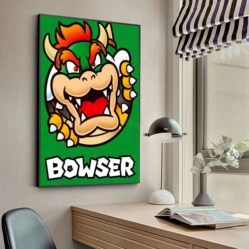 1pc Anime Game Plumber Uncle Mushroom M-Marios Poster Stickers Art Wall Murals Decor Game - KIMLUD