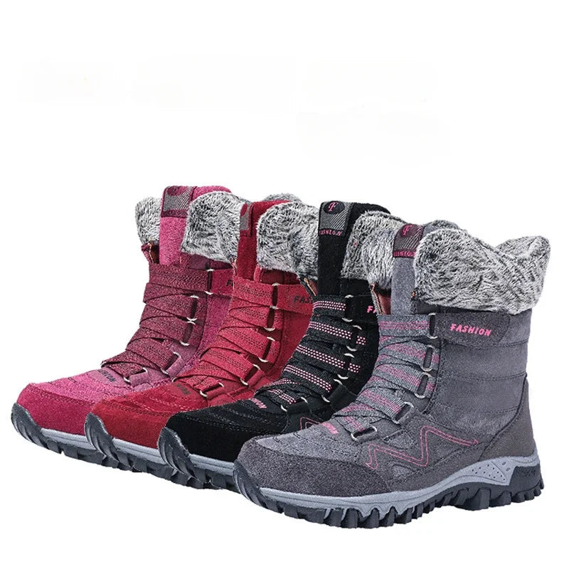 Women's Snow Boots Winter Plush Warm Platform Women's Ankle Boots Wear-resistant Waterproof Non-slip Lady Snow Boots for Womens