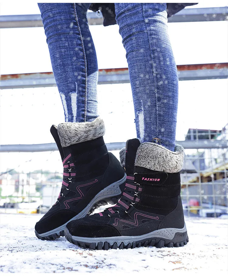 Women's Snow Boots Winter Plush Warm Platform Women's Ankle Boots Wear-resistant Waterproof Non-slip Lady Snow Boots for Womens