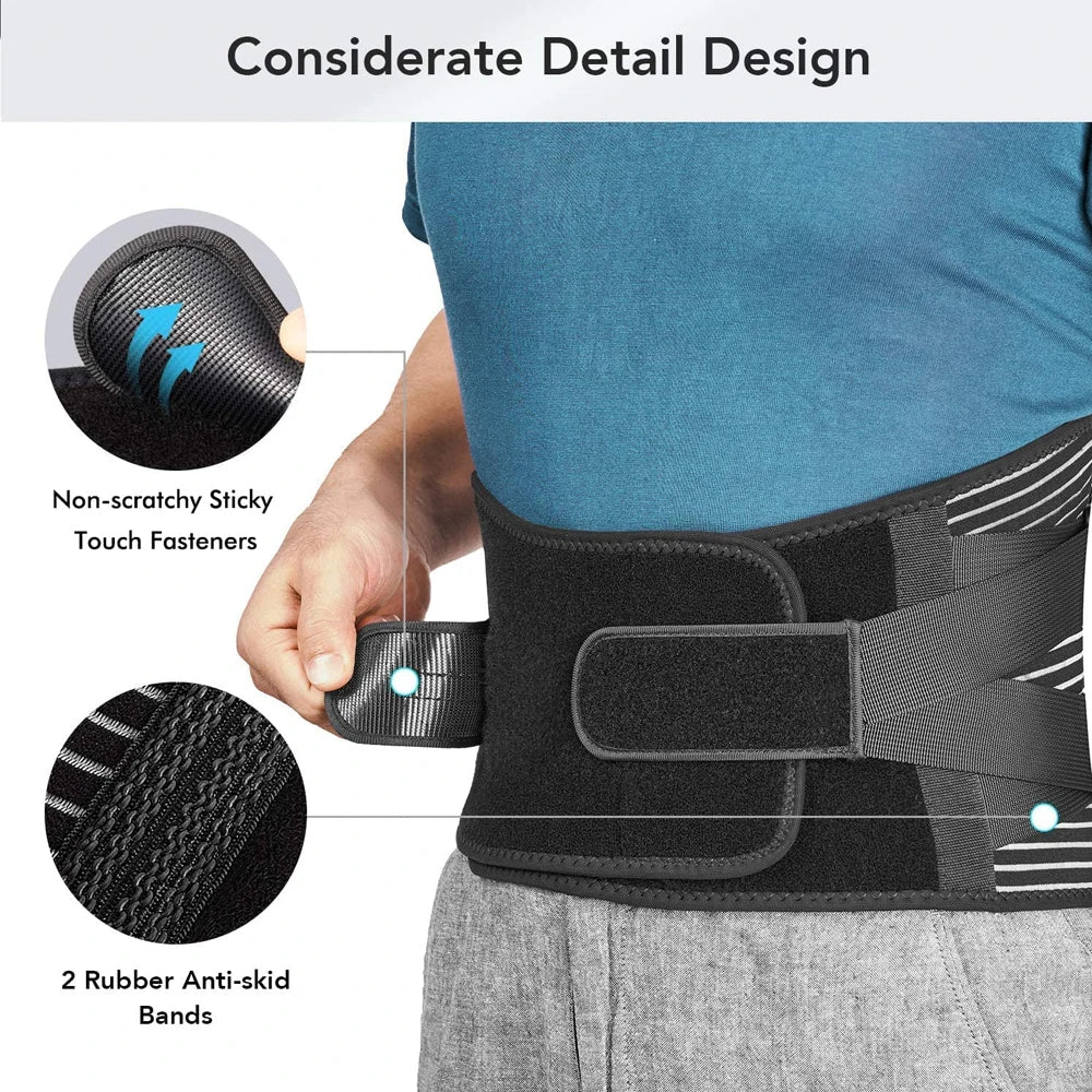 KIMLUD, Back Brace for Lower Back Pain Women Men with Removable Lumbar Pad,Lumbar Support Belt for Heavy Lifting Work,Back Support Belt, KIMLUD Womens Clothes