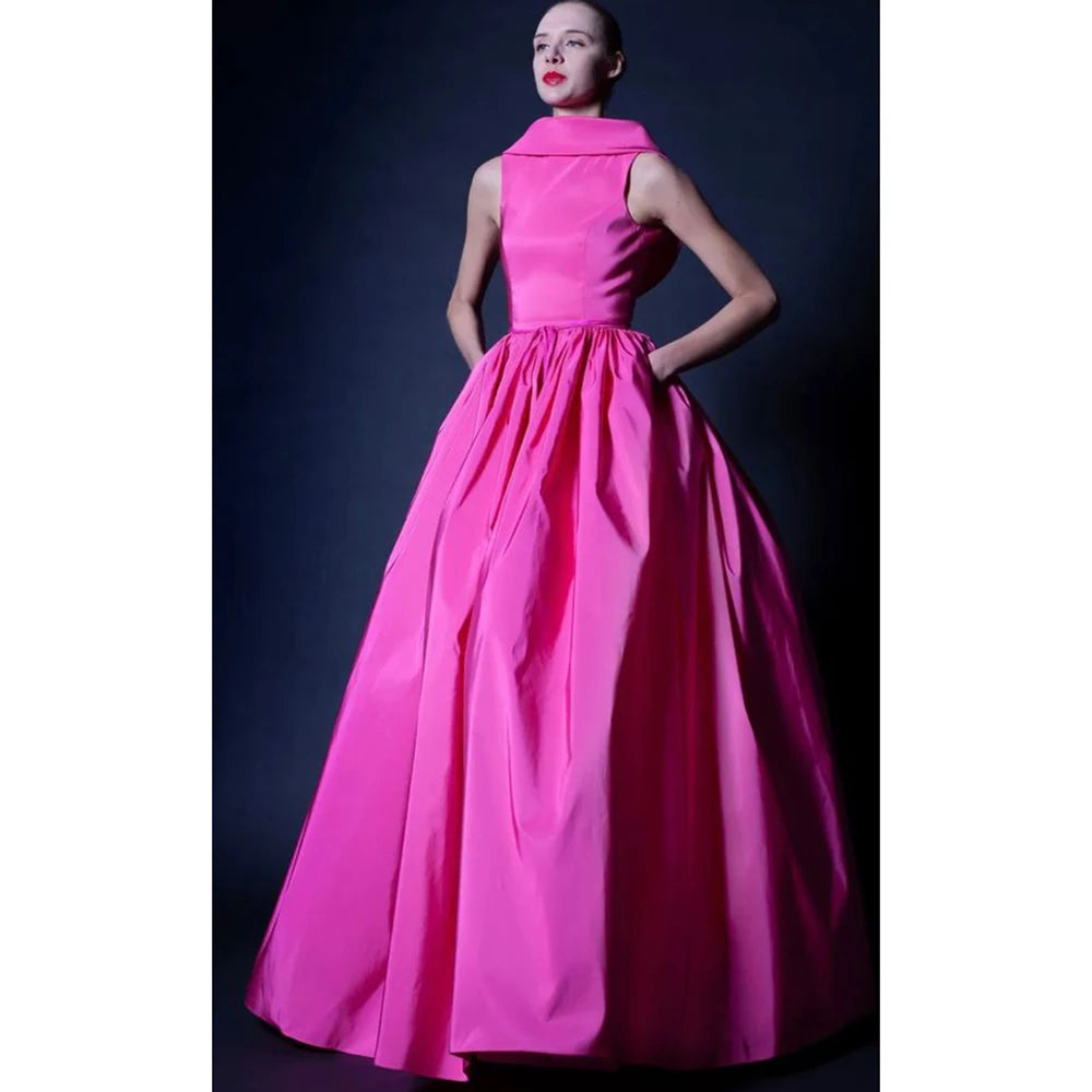 KIMLUD, Pink Evening Dress Sleeveless Backless Floor Length Special Occasion A-Line Casual Long Dresses Chic Prom Gown Custom-Made 2024, Picture color / 10, KIMLUD APPAREL - Womens Clothes