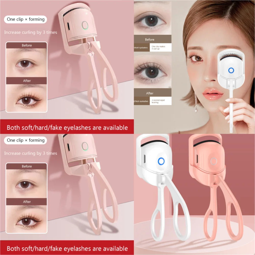 KIMLUD, Eyelash Curler Portable Electric Heated Comb Eye Lash Long Lasting Eyelashes Curls Thermal Eyelash Curler Makeup Tools, KIMLUD Womens Clothes