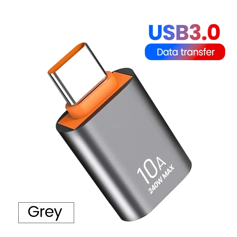 10A OTG USB3.0 To Type C Adapter Fast Charging Data Transfer Type C Female to USB Male Converter For Xiaomi Samsung Macbook poco