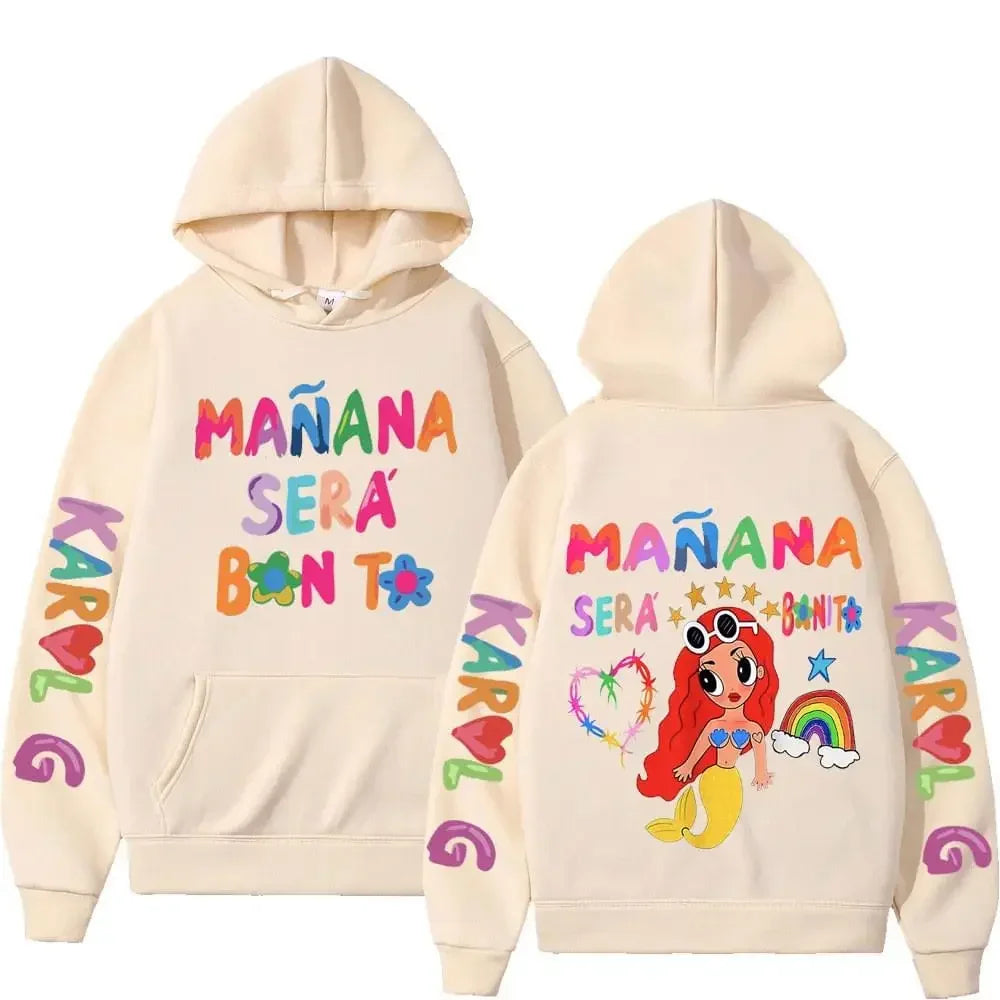 Female Singer Karol G Hoodies Manana Sera Bonito Printing Hoodie Bichota Multi-colors Sweatshirts Y2k Fleece Hoody for Men Women