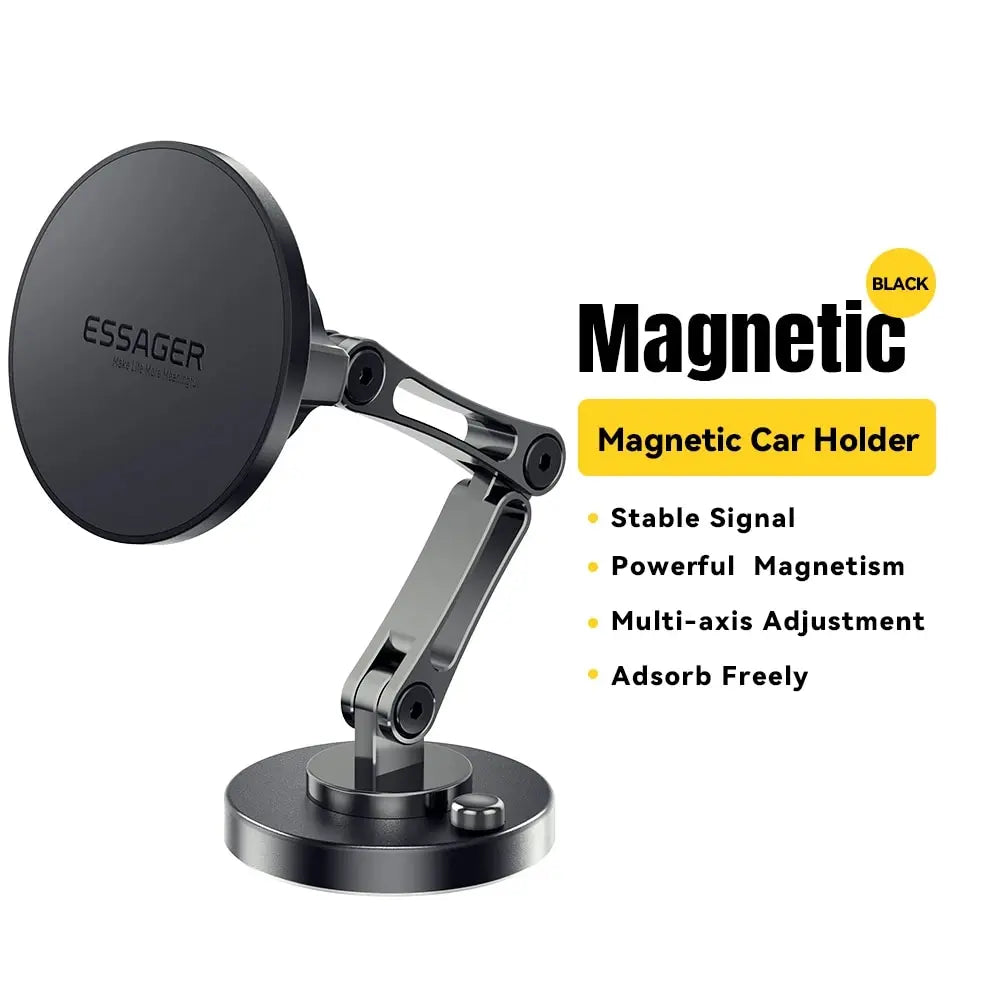 Essager Magnetic Wireless Charger Car Phone Holder 15W Fast Charging Easy Paste Mount Stand For Magsafe iPhone 15 14 13 Pro Max