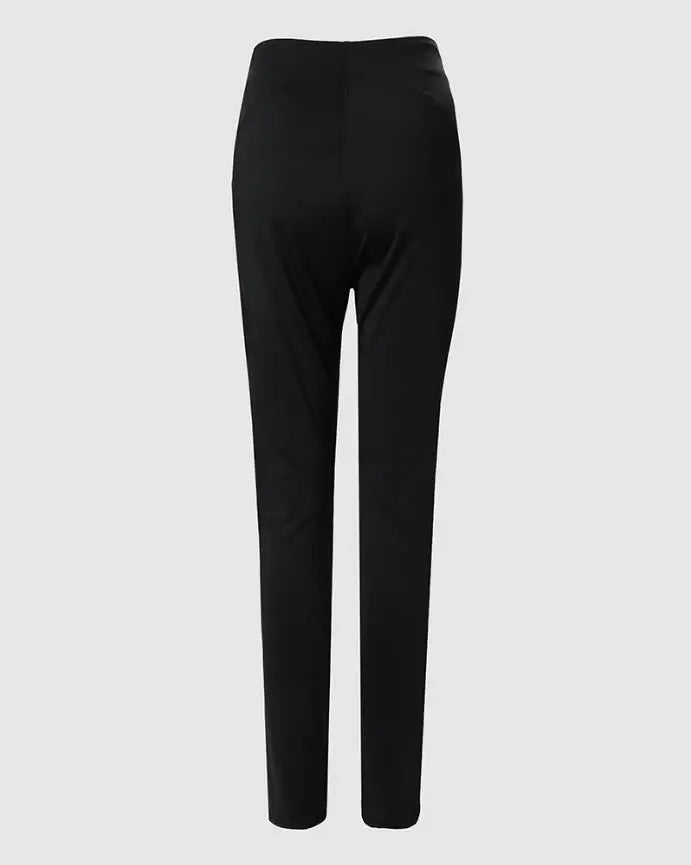 Women's Pants High Waist Trousers 2023 Button Decoration Office Solid Color Elegant Hip Lifting Leggings Skinny Pencil Pants