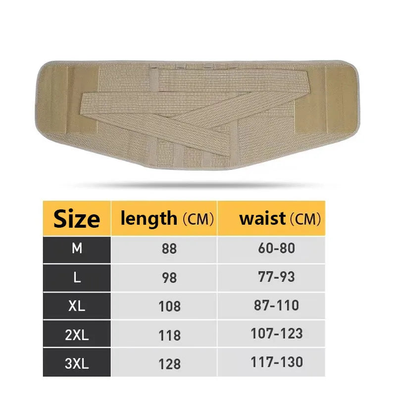 Back Support Belt For Back Pain Lumbar Support Waist Brace Waist Support Corset Trimming Belly Fat and Slim Waist - KIMLUD