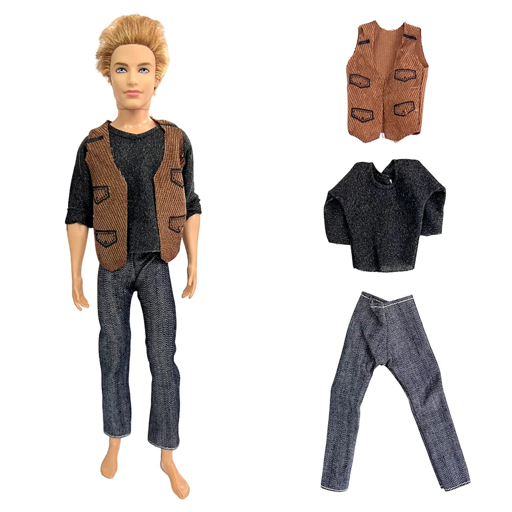 KIMLUD, NK Mix Prince Ken Doll Clothes Fashion Suit Cool Outfit For Barbie Boy KEN Doll Accessories Presents Baby  Gift  DIY Toys  JJ, Not Include Doll K, KIMLUD APPAREL - Womens Clothes