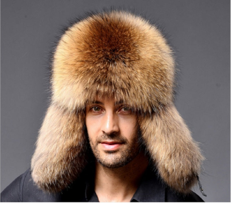 Winter Men Women Warm Soft Bomber Hats Russian Ushanka Hat with Ear Flap Pu Leather Fur Trapper Cap Earflap