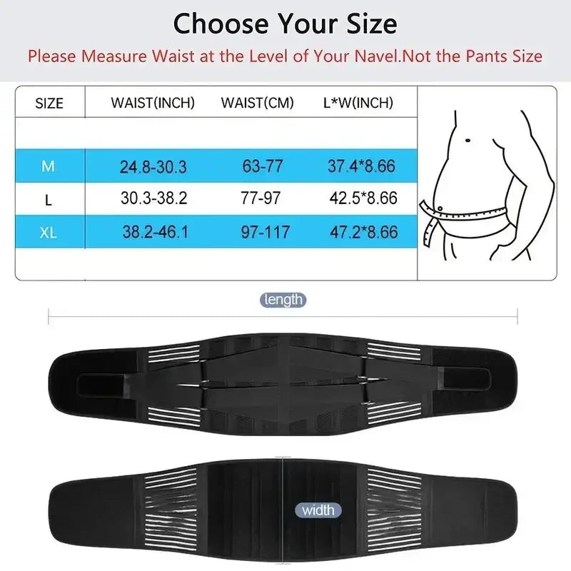 KIMLUD, Back Brace Adjustable Waist Belt Support Brace for Lumbar Trainer Sweat Belt for Sports New Assistance Waist Cushion, KIMLUD Womens Clothes