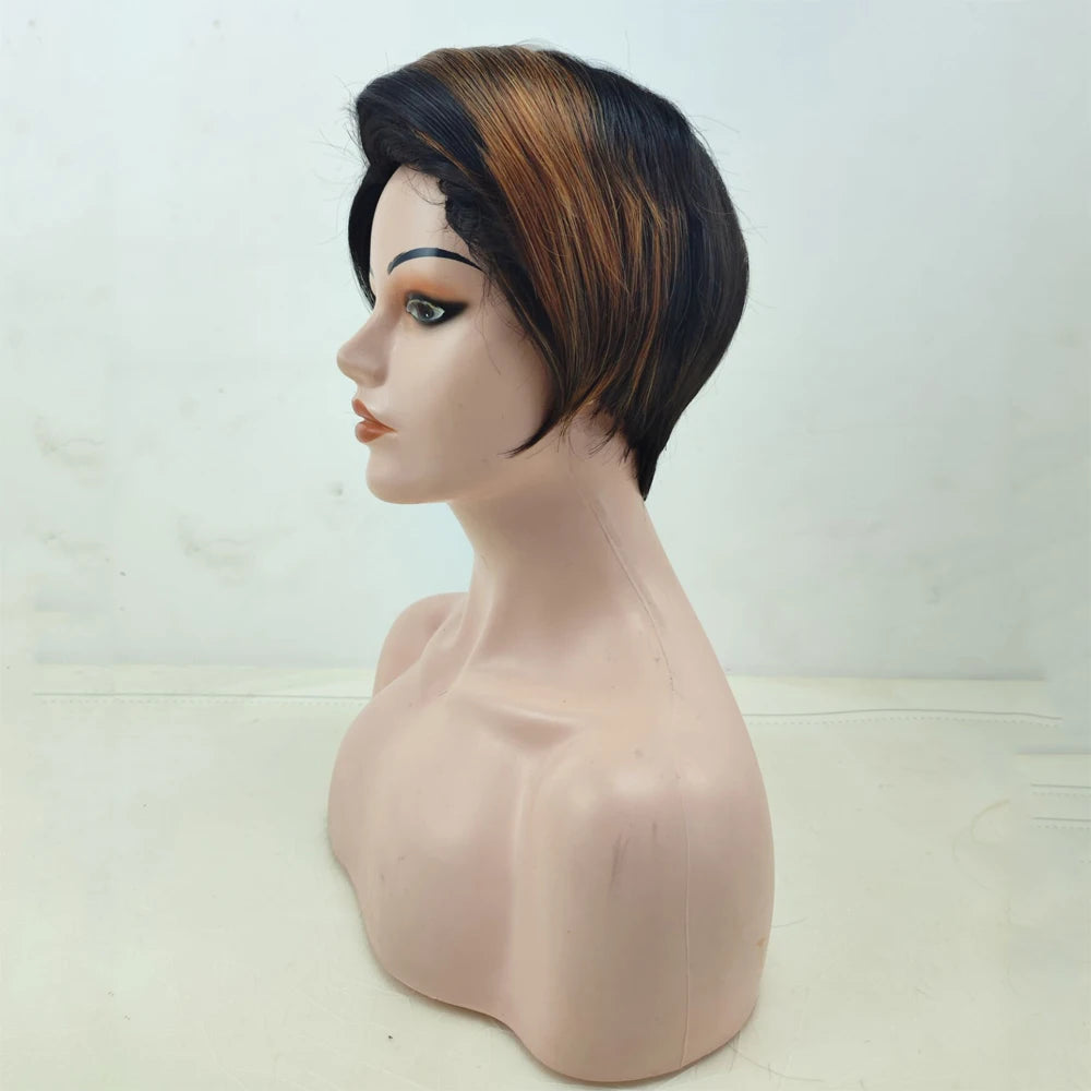 HAIRJOY Synthetic Hair Short Straight Wig for African American Women