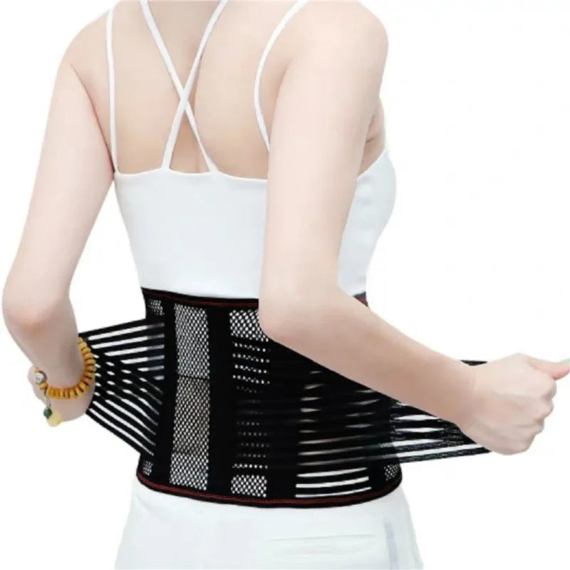 Adjustable Waist Trainer Belt Unisex Lower Back Brace Spine Support Waist Belt Orthopedic Breathable Lumbar Corset High Quality - KIMLUD