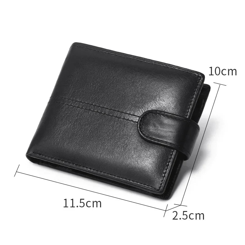 KIMLUD, Rfid Blocking Genuine Leather Wallet Men with Coin Pocket Dollar Wallet Real Leather Purse for Men, KIMLUD Womens Clothes