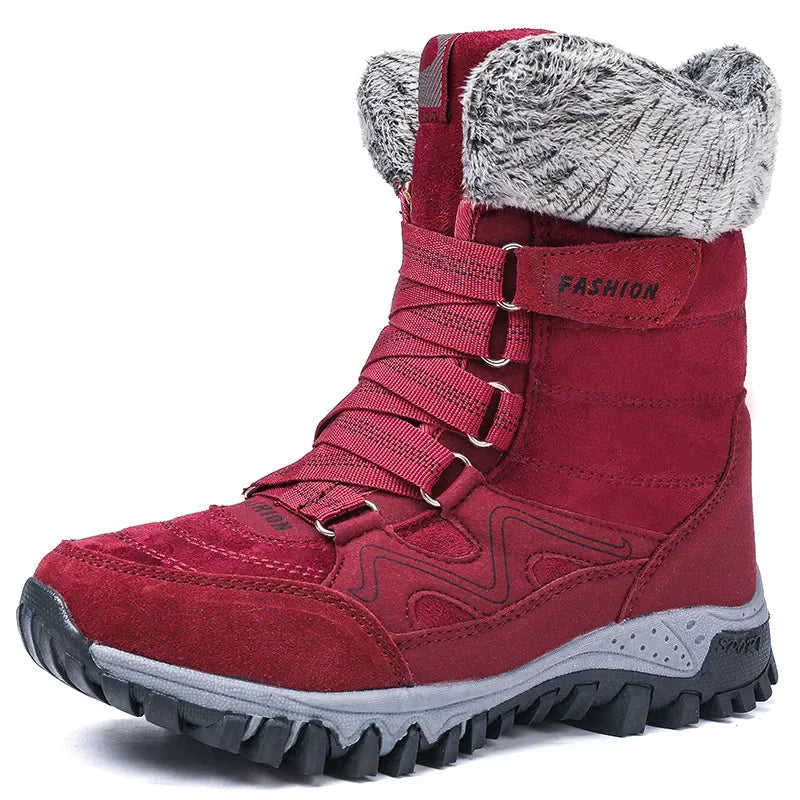 Women's Snow Boots Winter Plush Warm Platform Women's Ankle Boots Wear-resistant Waterproof Non-slip Lady Snow Boots for Womens