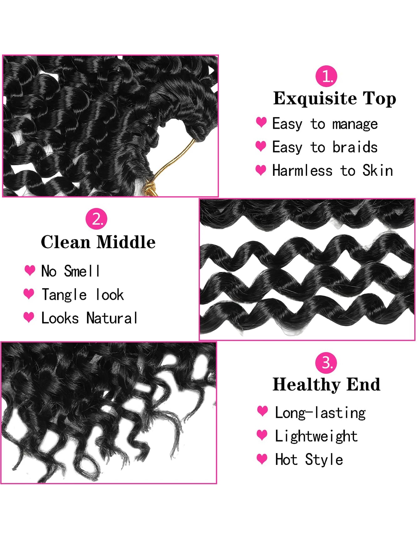 Long Passion Twist Hair (18,24 Inch) Water Wave Crochet Hair for Black Women Passion Twist Crochet Hair for Butterfly Locs 1 Pac