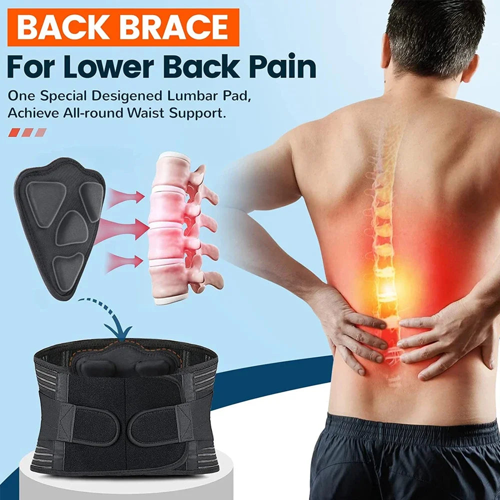 Back Brace for Lower Back Pain,Lumbar Support for Heavy Lifting Men Women,Breathable Waist Support Relief Sciatica,Herniated Dis - KIMLUD