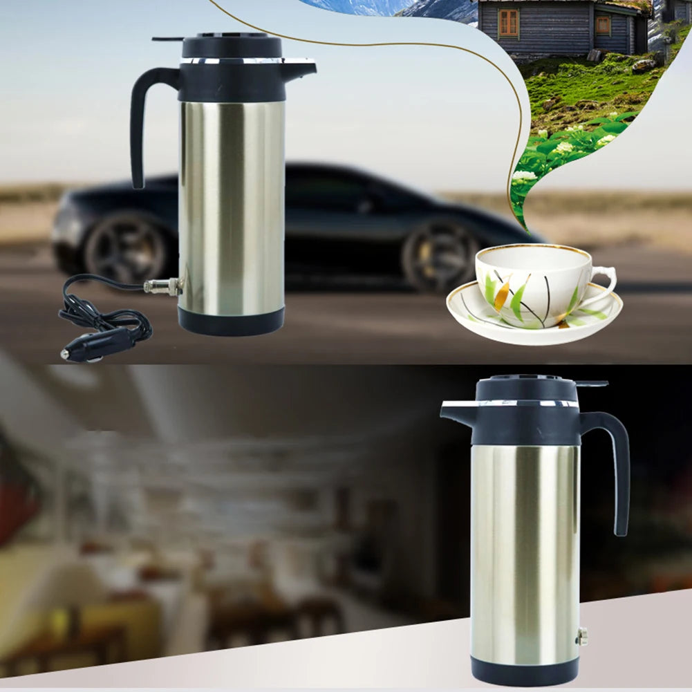 300/1200 ML Travel Electric Kettle Car Hot Kettle Car Truck Water Heater Large Capacity 12/24 V Auto Shut Off Fast Boiling