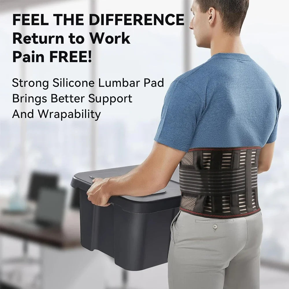 KIMLUD, Back Brace for Lower Back Pain Relief,Breathable Lumbar Support Belt for Men Women with Lumbar Pad,for Herniated Disc,Sciatica, KIMLUD Womens Clothes