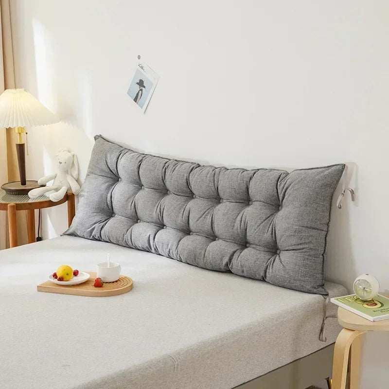 Sofa Long Cushion Headboard Reading Pillows Bedside Thicken Cushion Large Backrest Lumbar Pillows Back Support Tatami Pillow - KIMLUD