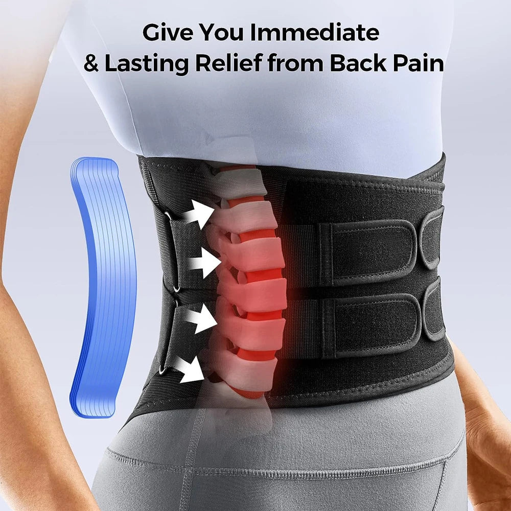 KIMLUD, Breathable Lower Back Support Belt Pain Relief with 7 Stays for Heavy Lifting Herniated Disc, Sciatica, Scoliosis, Men and Women, KIMLUD Womens Clothes