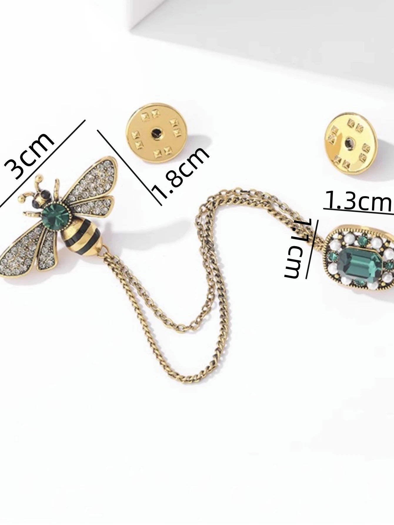 1 Piece Of Bee Crystal Tassel Women's Brooch Sweater With A Unique And Luxurious Design-zt3128