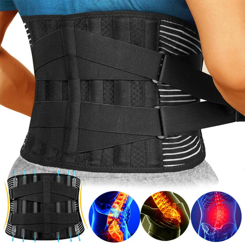 KIMLUD, Adjustable Lumbar Support Belt Double Pull Back Waist Orthopedic Corset Spine Decompression Back Pain Relief Tighten The Abdomen, KIMLUD Womens Clothes