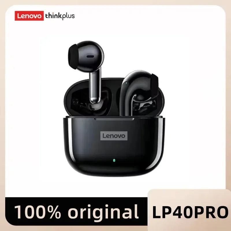 Original Lenovo LP40 Pro TWS Earphones Wireless Bluetooth 5.1 Sport Noise Reduction Headphones Touch Control 250mAH Earphones - KIMLUD