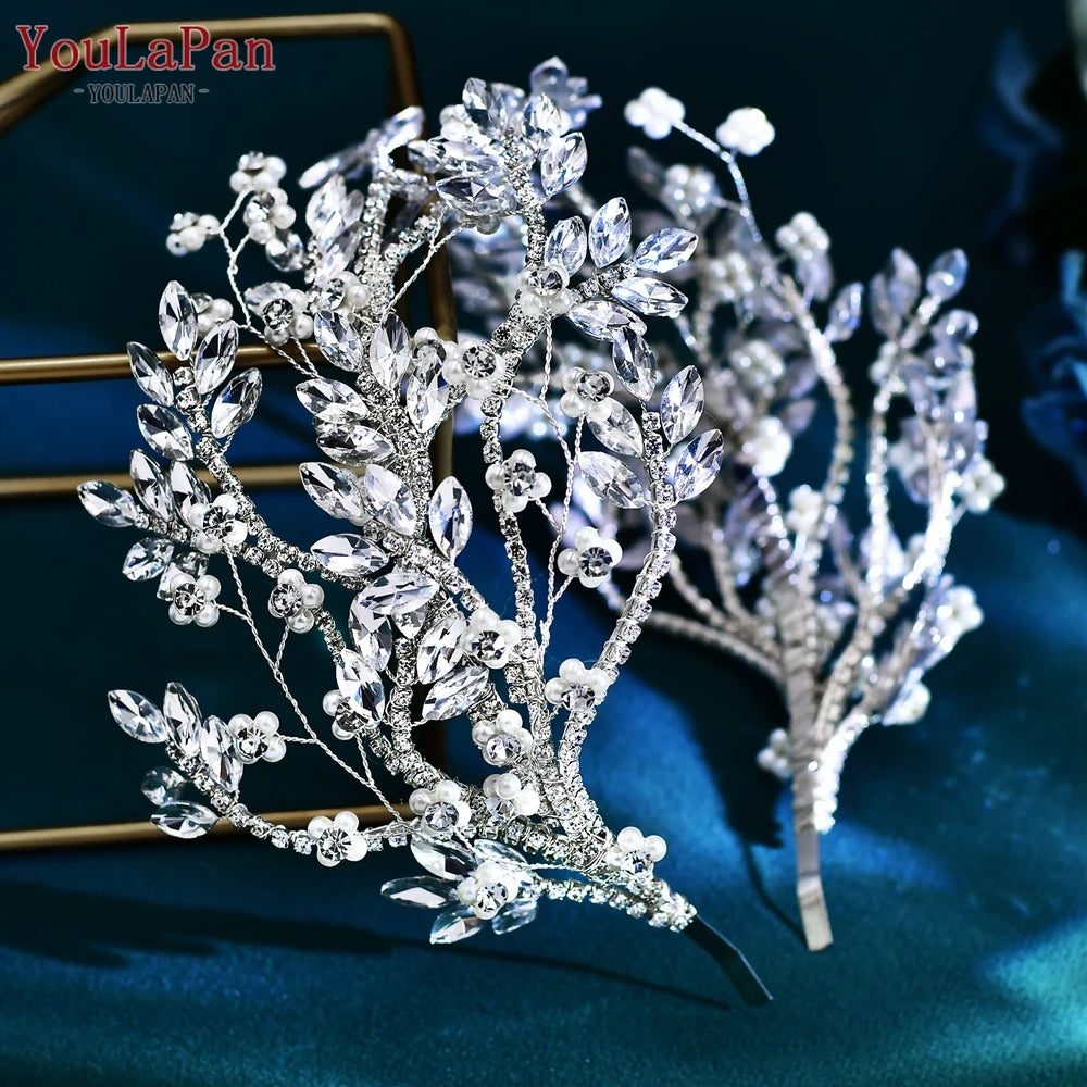 KIMLUD, YouLaPan Luxury Rhinestone Bride Headband Woman Headpiece Wedding Hair Accessories Pageant Headdresse Wedding Tiara HP425, HP617 / CHINA, KIMLUD APPAREL - Womens Clothes