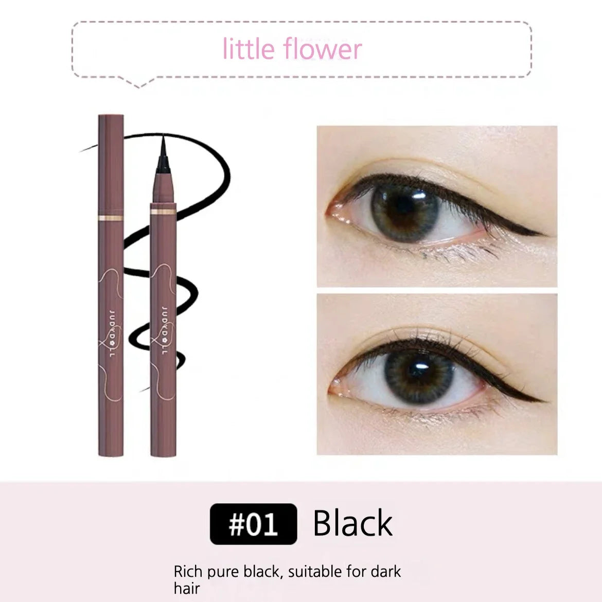 JUDYDOLL Super Fine Eyeliner Fine Brushwork Stain Free Waterproof Anti Shake Long lasting Fast Drying Slim And Enlarged Eyes