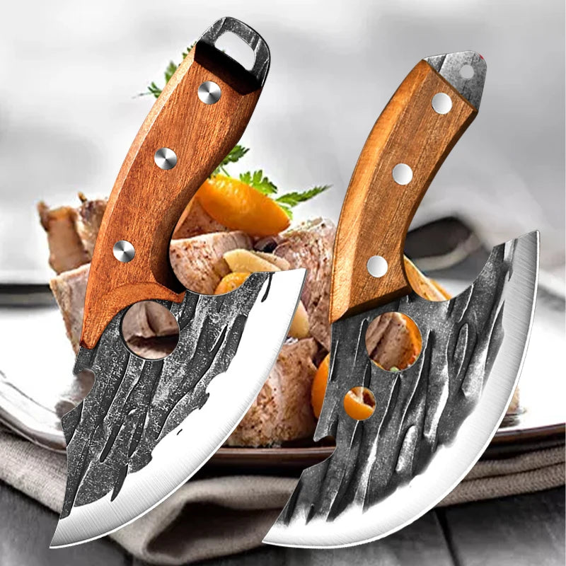 Stainless Steel Kitchen Meat Cleaver Butcher Peeling Boning Knife Fish Fillet Knife Vegetable and Fruit Slicing Knife