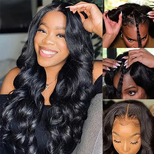 V Part Wigs Body Wave Brazilian Virgin Human Hair Wigs For Black Women Upgrade U Part Glueless Wigs Full Head Clip In Half Wig - KIMLUD