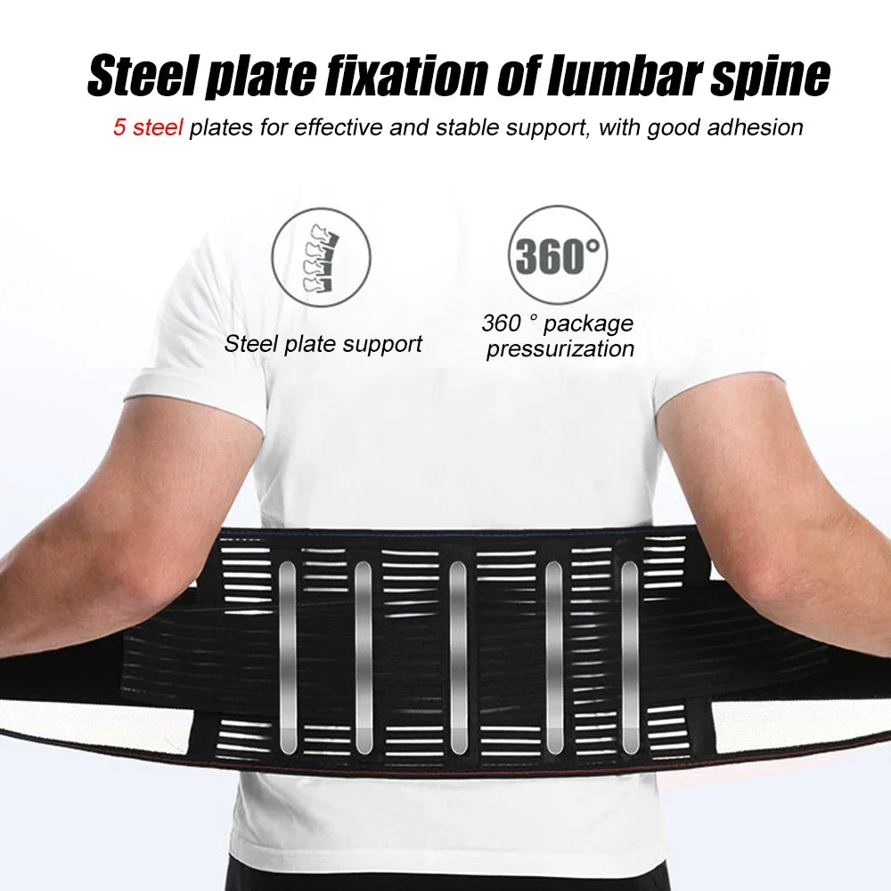 KIMLUD, Back Braces for Lower Back Pain Relief with 5 Stays,Breathable Back Support Belt for Men/Women,Anti-skid lumbar support belt, KIMLUD Womens Clothes