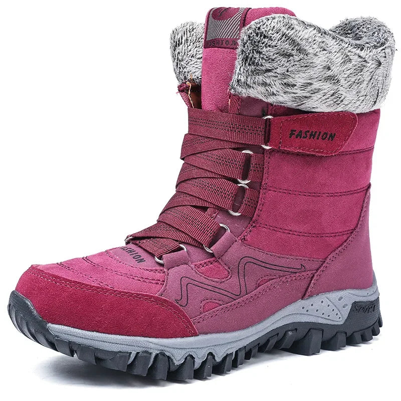 Women's Snow Boots Winter Plush Warm Platform Women's Ankle Boots Wear-resistant Waterproof Non-slip Lady Snow Boots for Womens