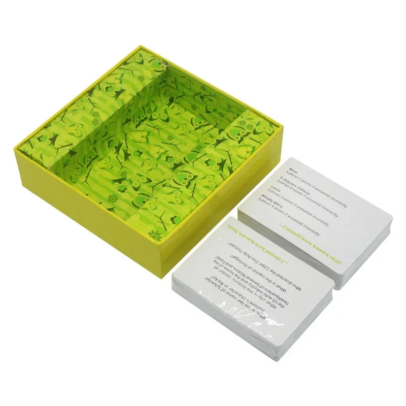 I Should Have Known That! Trivia Game Green Board Game 110 Cards With 400 Questions About Things That You Should Know Card Game