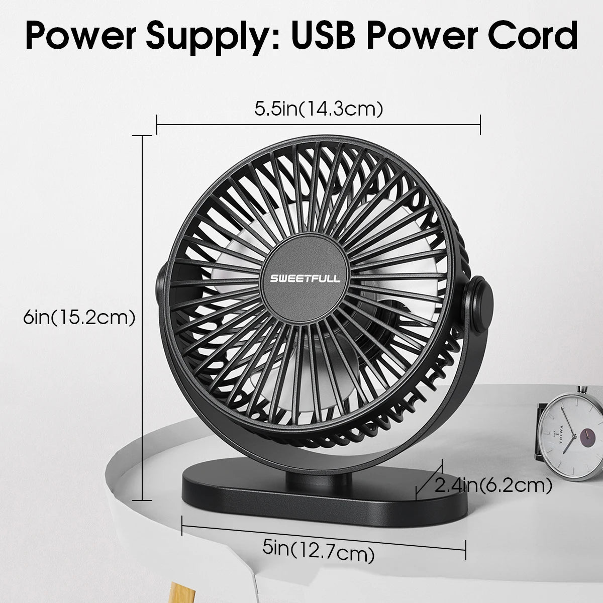 Mini USB Desktop Fan Portable Hook up Fan Desktop Office USB Quiet Cooling Fans Three Speed Adjustment Suitable For Home Office - KIMLUD