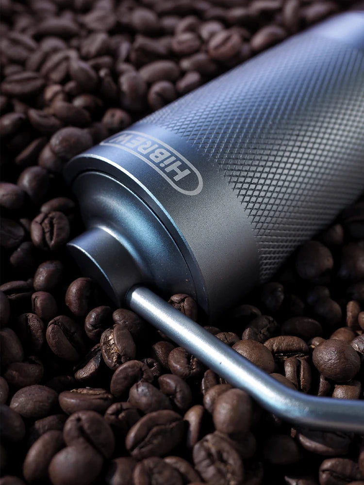 HiBREW Manual Coffee Grinder Portable High Quality Hand Grinder Mill Aluminium With Visual Bean Storage G4