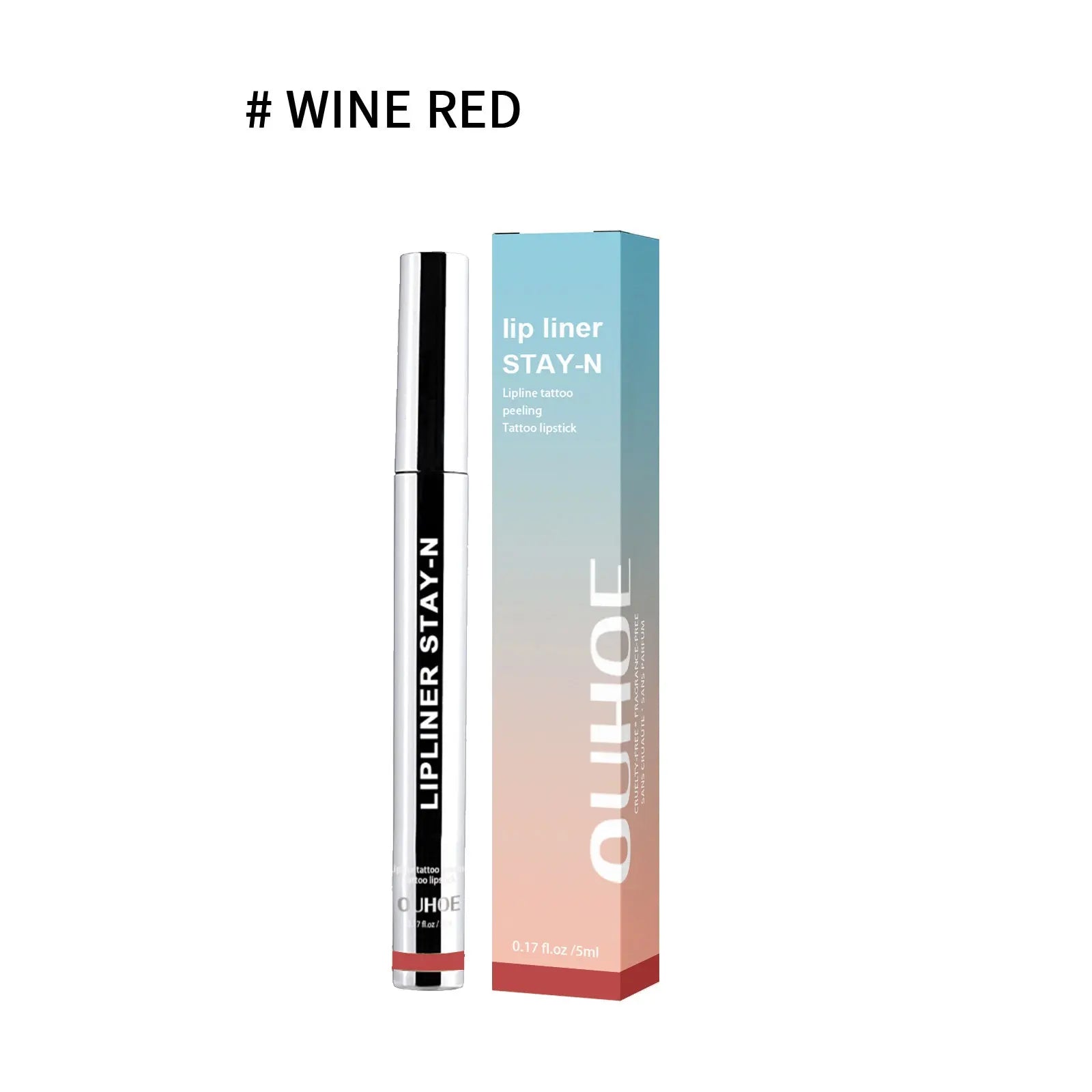 KIMLUD, Waterproof Lip Liner Long Lasting Matte Sexy Plumper Peel off Lipliner Contour Tint Lipstick Charming Gloss Tatto Makeup Pencil, Wine Red Boxed, KIMLUD APPAREL - Womens Clothes