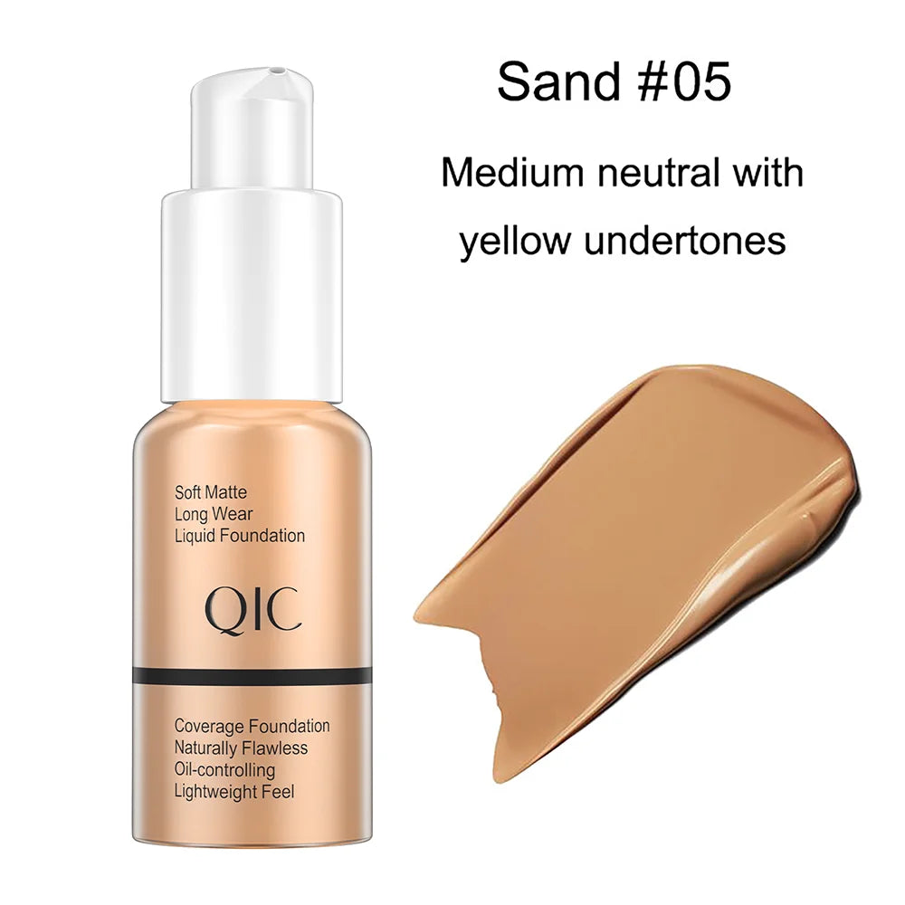 30ml Matte Makeup Foundation Cream Professional Concealing Face Dark Circle Liquid Long-lasting Eye Corrector Cream Primer - KIMLUD