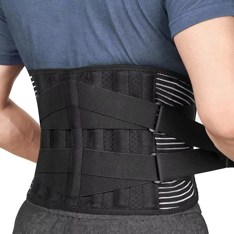 KIMLUD, Men Women Lower Back Brace with 6 Stays Anti-skid Orthopedic Lumbar Support Breathable Waist Support Belt for Gym Pain Relief, KIMLUD Womens Clothes